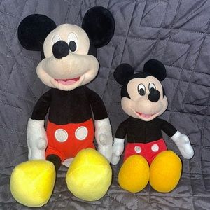 Mickey Mouse speaking plush and smaller Mickey plush Bundle